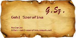 Gehl Szerafina névjegykártya